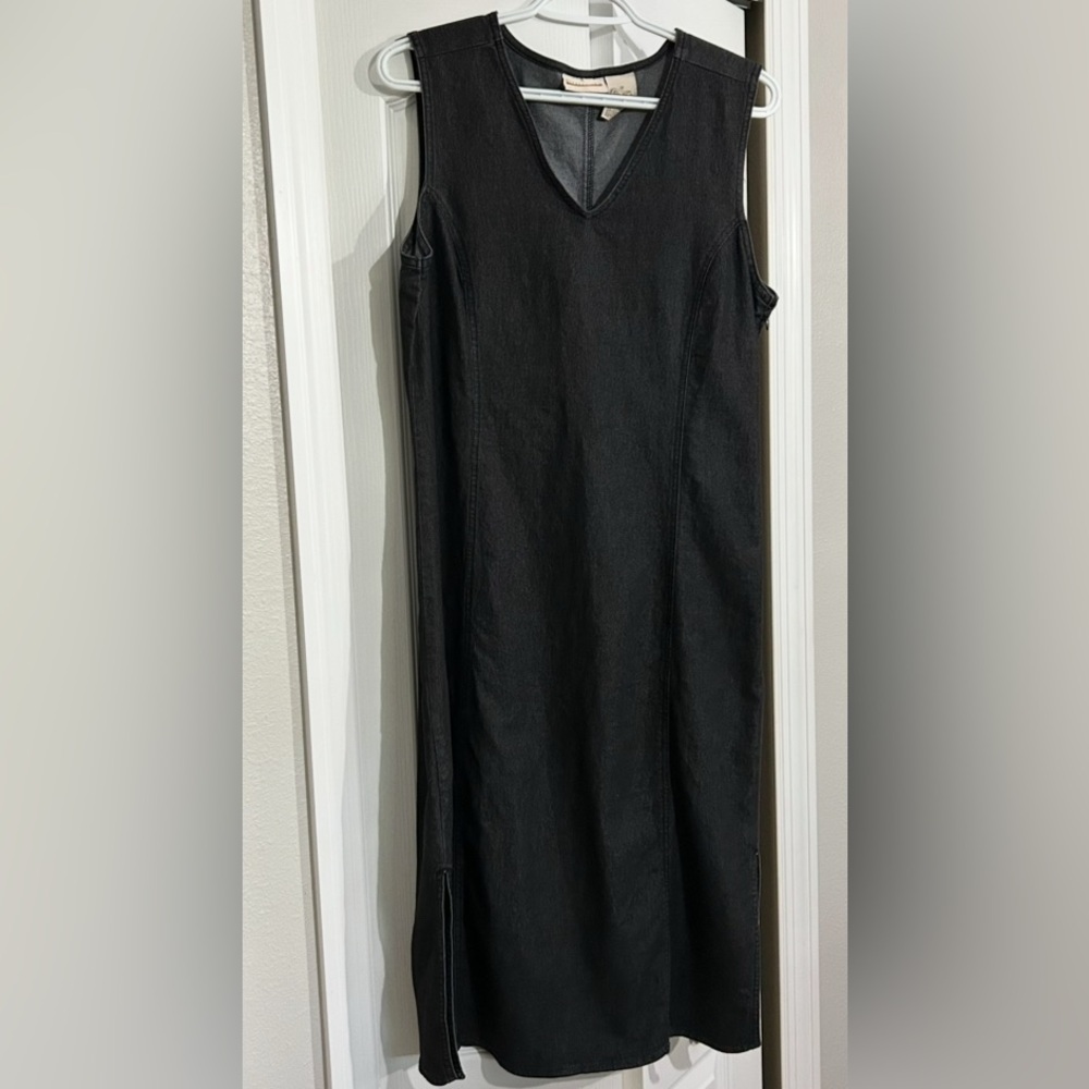 Expressions Black Sleeveless Light Jean Dress size 12